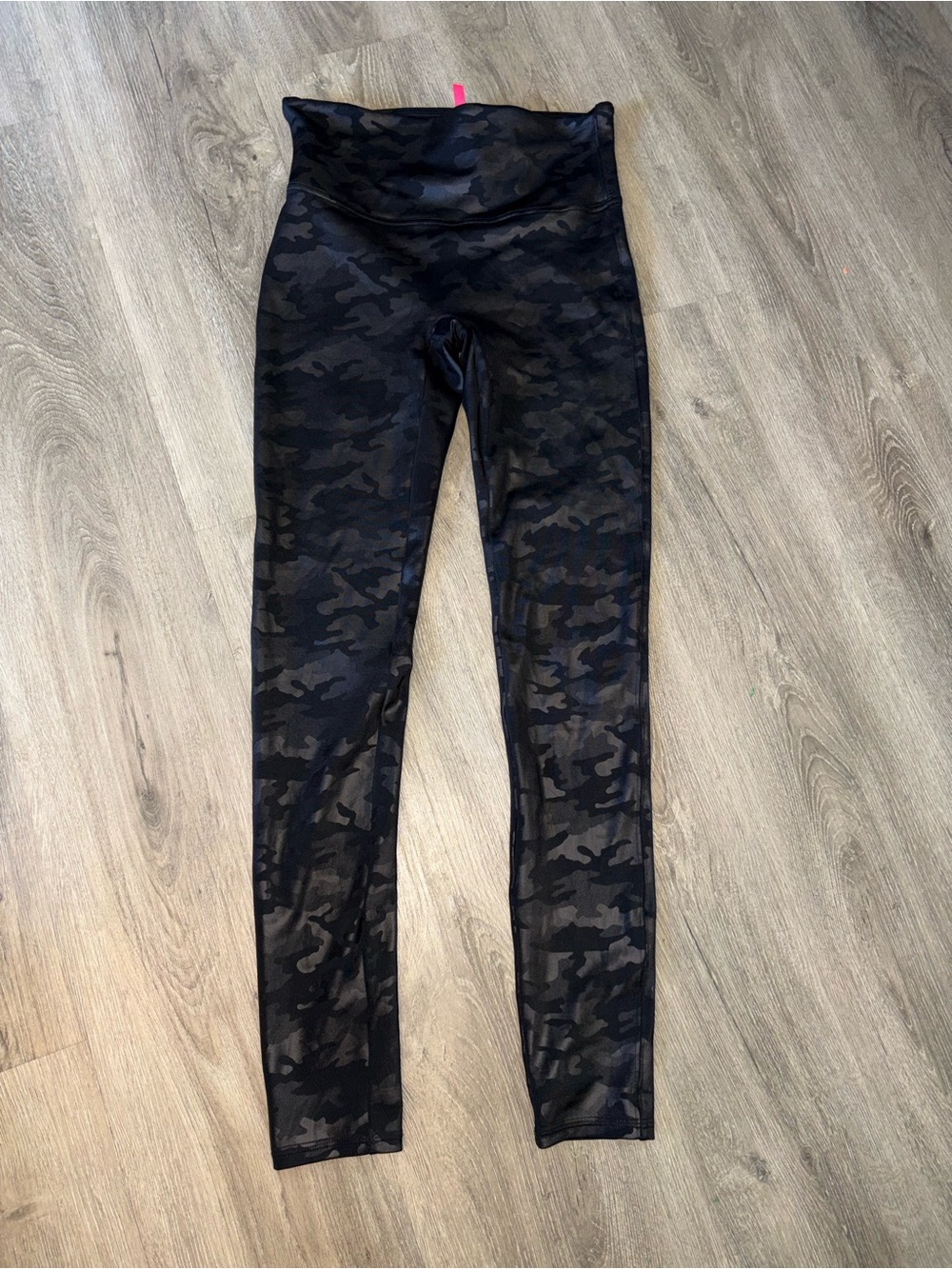 Spanx | Black Camo Faux Leather Leggings